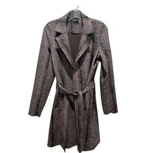 Snakeskin Print Jacket Tie Waist